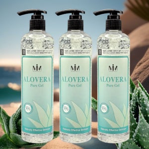 마담미쉘 알로에수딩젤 알로베라 퓨어 겔 사용법 땀띠알로에 탄피부복구 400ml, 3개