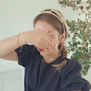 라탄 리본 머리띠 라피아 뜨개 귀안아픈 헤어밴드