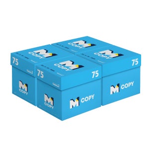 M copy 엠카피 A4용지 75g 에이포 복사용지 2500매, 4개