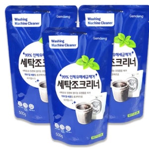 세탁기세척제 일반세탁기 청소 세제 500gx3 통돌이 세탁조클리너 드럼 통세척