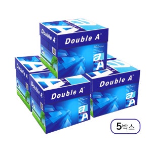 더블에이 A4용지 복사용지 80g 2500매, 5개