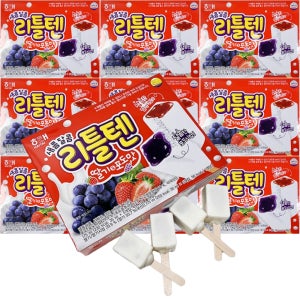 리틀텐 포도맛아이스크림 딸기맛 샤베트 한입 막대아이스크림 6박스
