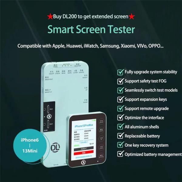 <b>KULI</b> DLZXWIN DL200 스마트 스크린 테스터 아이폰 화웨이 휴대폰 수리 기계 도구 세트 전문가용 완전한 키트 케이블