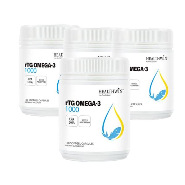 뉴질랜드 헬스윈 <b>HealthWin Omega3</b> 알티지 오메가3 1000mg 캡슐 180정