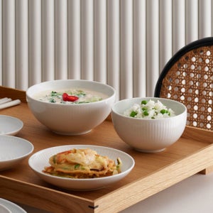 로얄코펜하겐 화이트 플레인 한식기 밥공기 국공기 세트 1인조 (2P)