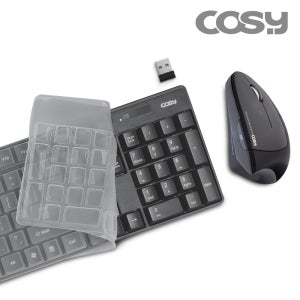(cosy)코시 KBM2258WL 키스킨 버티컬 무선마우스 키보드 세트
