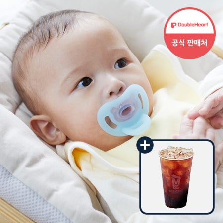 [슈퍼적립] 더블하트 소프트버디 통잠 쪽쪽이 1+1 (전용 케이스 포함) + 커피 기프티콘