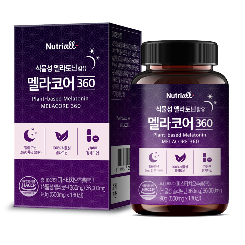 식물성 멜라토닌 함유 멜라코어 500mg x 180정 6개월분