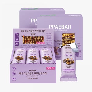 저당 단백질바 빼바 리얼초콜릿 프로틴바 다크, 9개입, 3개