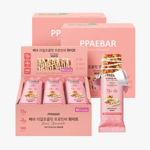 저당 단백질바 빼바 리얼초콜릿 프로틴바 화이트, 9개입, 3개