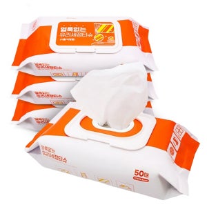 아이프리 얼룩없는 창문 닦이 유리창닦기 청소 티슈 50매 4팩