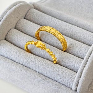 24k 순금 더블 물고기 반지 디자인 1.88g 3.75g