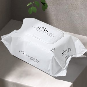 물휴지 두꺼운물티슈 두툼한 차량용 도톰한 자동차물티슈 100매 10팩