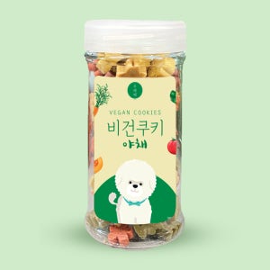 강아지 저알러지 과자 당뇨 신부전 간식 주베베 비건쿠키 야채, 180g, 1개