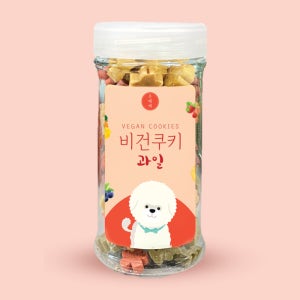 강아지 저알러지 과자 당뇨 신부전 간식 주베베 비건쿠키 과일, 180g, 1개