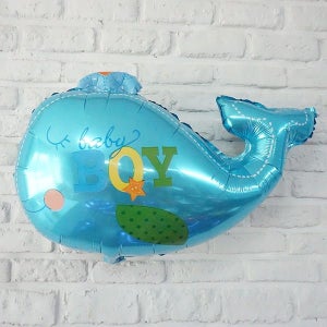 BOY 고래 은박풍선 / 바다 돌고래 풍선 여름 휴가 썸머 파티 풍선 장식