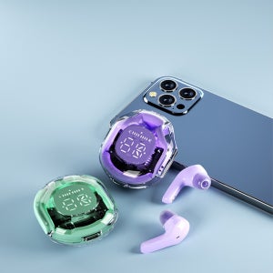 KC 휴대용 LED 블루투스 무선이어폰 파스텔 이어버즈 운동 핸즈프리 러닝 이어셋