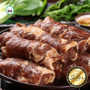 국내산 한돈 수제 양념 숯불 돼지갈비 1kg 냉동 밀키트