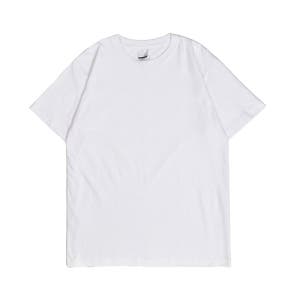 에센셜 16수 무지 라운드넥 반팔 티셔츠 화이트