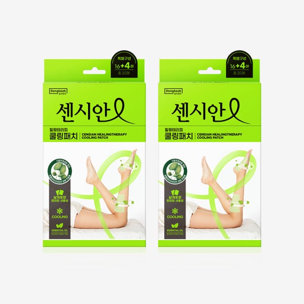 [40매] 동국제약 센시안 힐링테라피 쿨링패치 20매 2개 / 종아리 다리 붓기제거 아이스 쿨패치