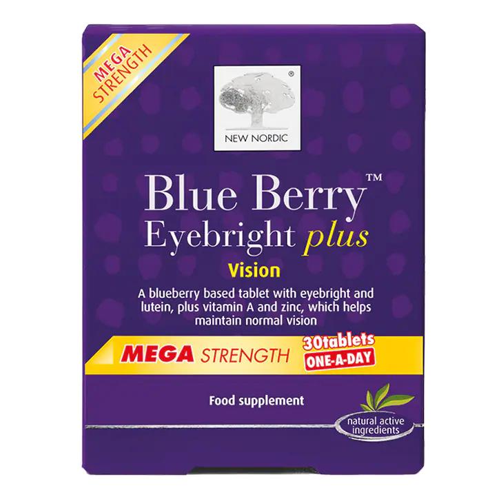 영국 뉴 노르딕 New Nordic BlueBerry <b>Eyebright Plus</b> 블루베리 <b>아이브라이트 플러스</b> 원어데이 30정