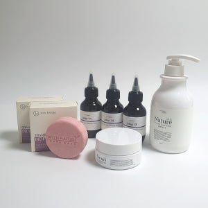 자연이랑 청대 4종 VIP세트/청대 샴푸바+로션+오일+밤/3개월 용량