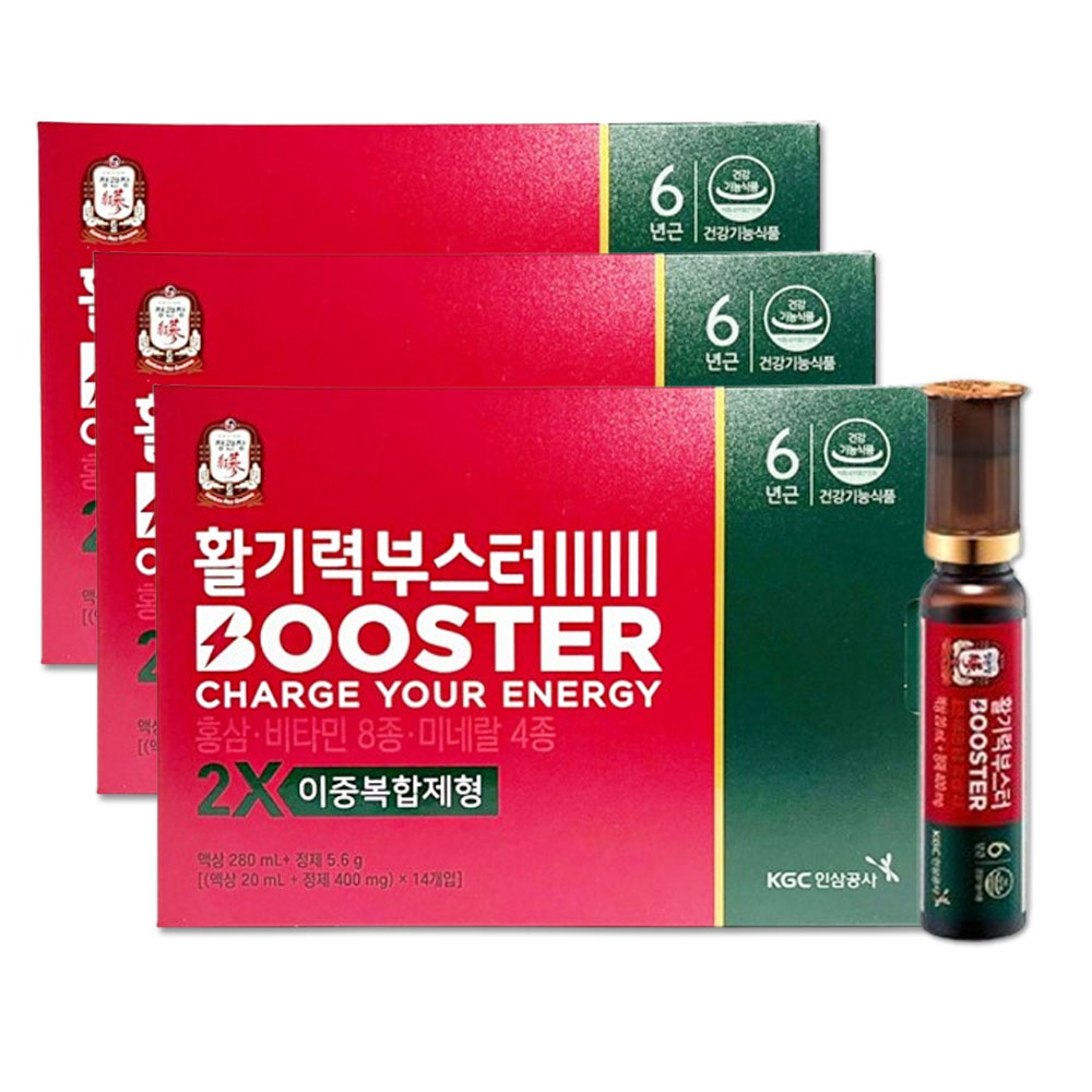 <b>정관장</b> 활기력 부스터 체력보충 기력회복 20ml 14개입, 3개