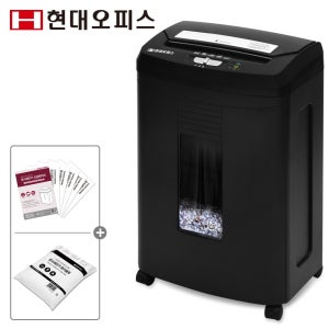 현대오피스 자동급지 문서세단기 PK-100AF + 오일페이퍼 + 파지봉투 자동 100매 세단