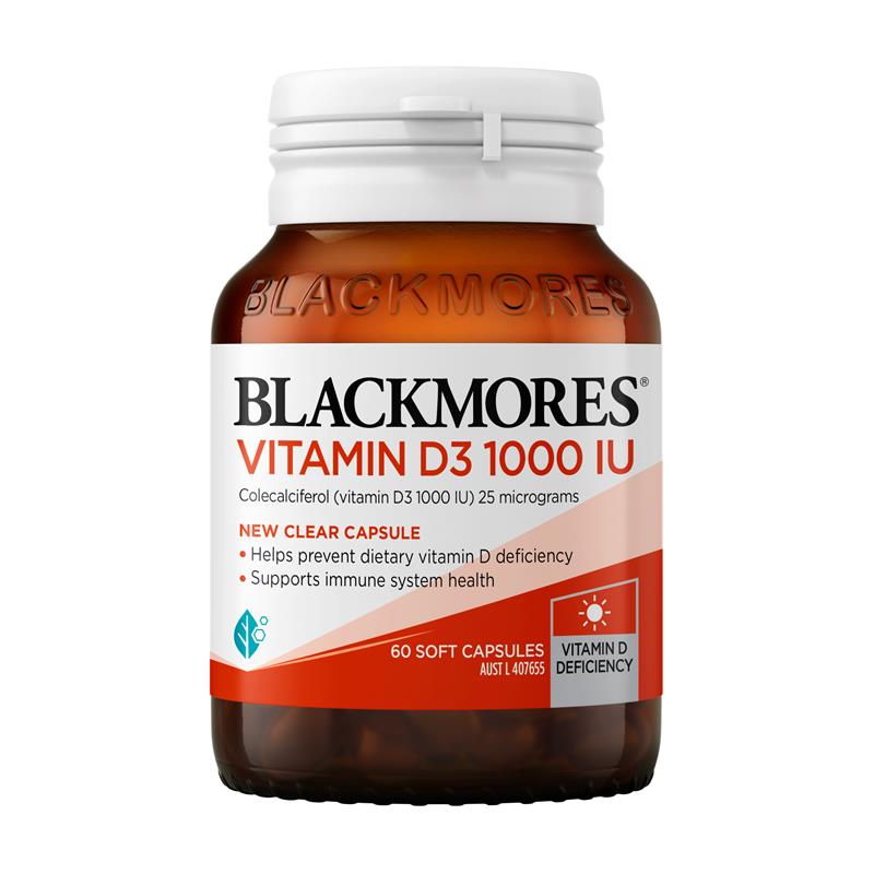 <b>블랙모어스 비타민D3</b> Vitamin D3 1000IU 60캡슐