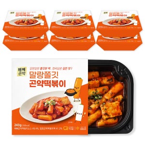 [칼로리를 낮춘 곤약떡볶이] 빼빼곤약 곤약떡볶이 말랑쫄깃, 243g, 7개