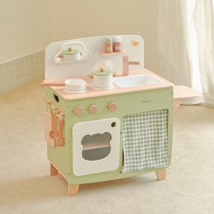 폴라비 원목 주방놀이 키친세트 아기 세탁기 역할놀이 여아선물