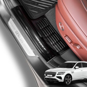 제네시스 GV80 페이스리프트 튜닝 도어스텝 블랙 몰딩