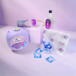 [선물포장] 아로퓸 가든 컬렉션 캡슐세제 라일락브리즈 (42개입)+라벤더 섬유향수 250ml+라일락 블라썸향기부스터150g+세탁망