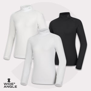 와이드앵글 여성 골프웨 이너웨어 골프 긴팔티 TO 하이넥 베이스레이어 WWU24291
