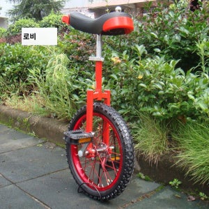 묘기 곡예 한발 외발 코어 밸런스 운동 자전거 레드인치 바이크