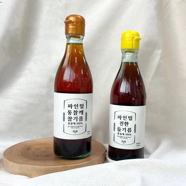 파인밀 전통압착 100% 통깨 참기름 들기름 350ml / 선물세트