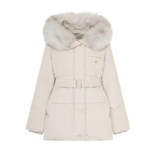 [라인어디션]폭스퍼 벨티드 구스 다운자켓 NNDJOK6000(이성경 착용)