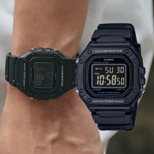 백화점AS 카시오 시계 전자 우레탄 스포츠 블랙 군대 아웃도어 W-218H-1B