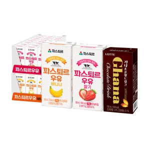 파스퇴르 딸기/바나나/초코(가나) 24개+24개 (교차선택가능)