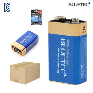 (30개입) BLUTEC 알카라인 사각건전지 6LR61 (9V 건전지) 개별포장