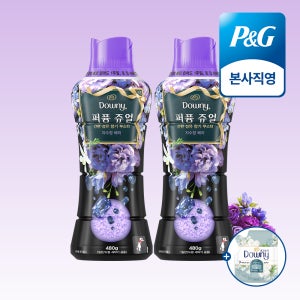 다우니 퍼퓸 쥬얼 자수정 베리 480g 향기 부스터 본품 2개 + (증정) 섬유유연제 200ml 샘플 1개