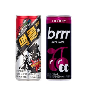 일화 맥콜 제로 + 부르르 체리콜라 250ml X 각30캔 (총60캔)