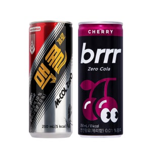 일화 맥콜 제로 + 부르르 체리콜라 250ml X 각30캔 (총60캔)