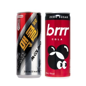 일화 맥콜 제로 + 부르르 제로콜라 250ml X 각30캔 (총60캔)