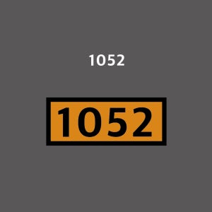 UN번호 1052 불화수소 불산 유해화학물질 운반차량 표시 스티커 (UN1052)