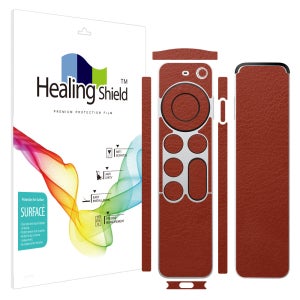 힐링쉴드 애플TV 7세대 리모컨 레더브라운 외부보호필름 세트
