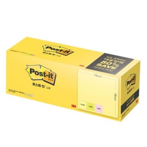 3M 알뜰팩 포스트잇 76X76mm 2000매 (654-20)