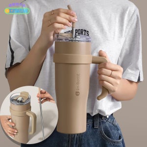 입구넓은텀블러 벤티 차량용 대용량 덤블러 노마드 손잡이 빨대 스텐텀플러 1L