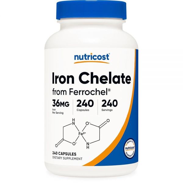 <b>뉴트리코스트 철</b> 페로셸 36mg 240캡슐 (825433)