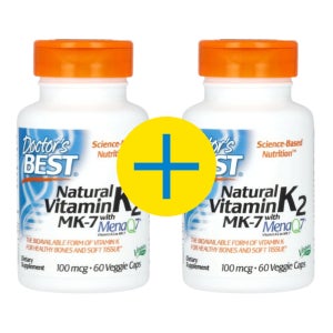 1+1 닥터스베스트 비타민k2 MK7 메나퀴논 100mcg 60캡슐 비타민K2mk7